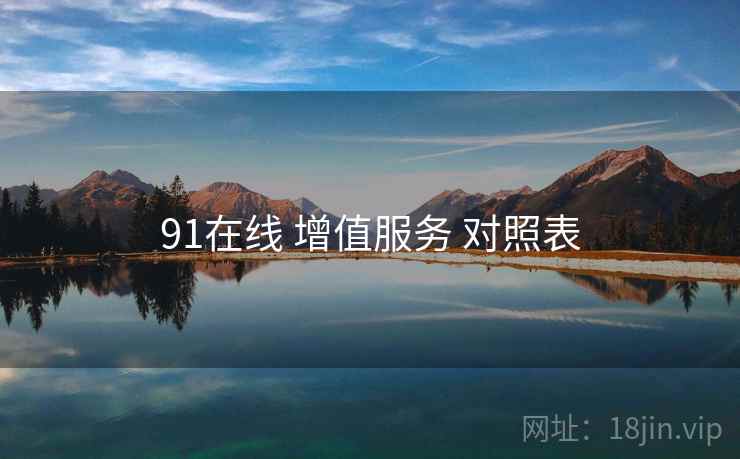 91在线 增值服务 对照表  第2张