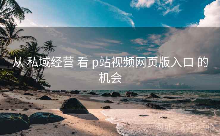从 私域经营 看 p站视频网页版入口 的机会  第2张